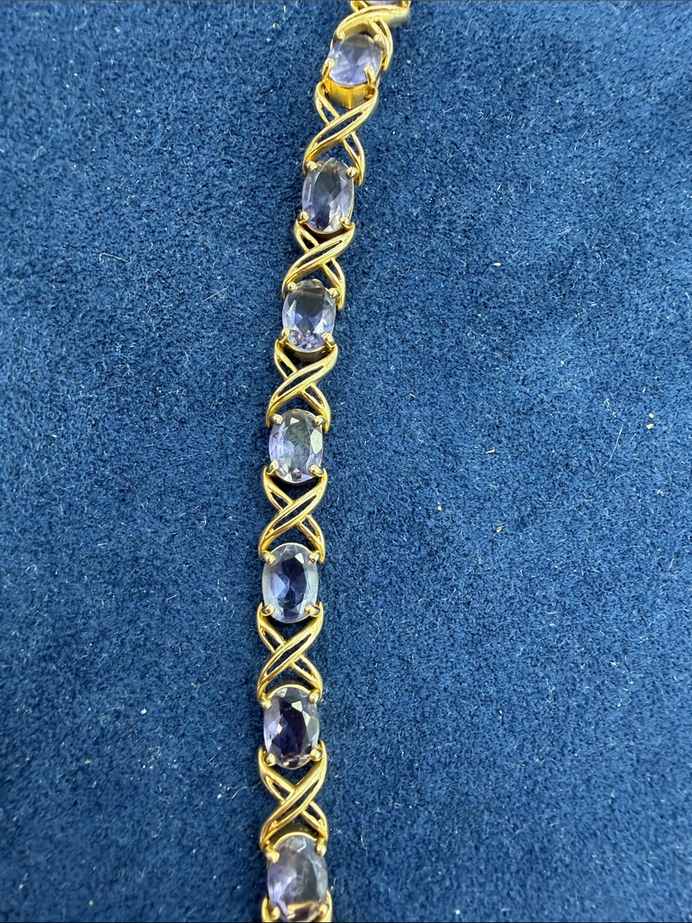 14K Yellow Gold Bracelet with Tanzanite